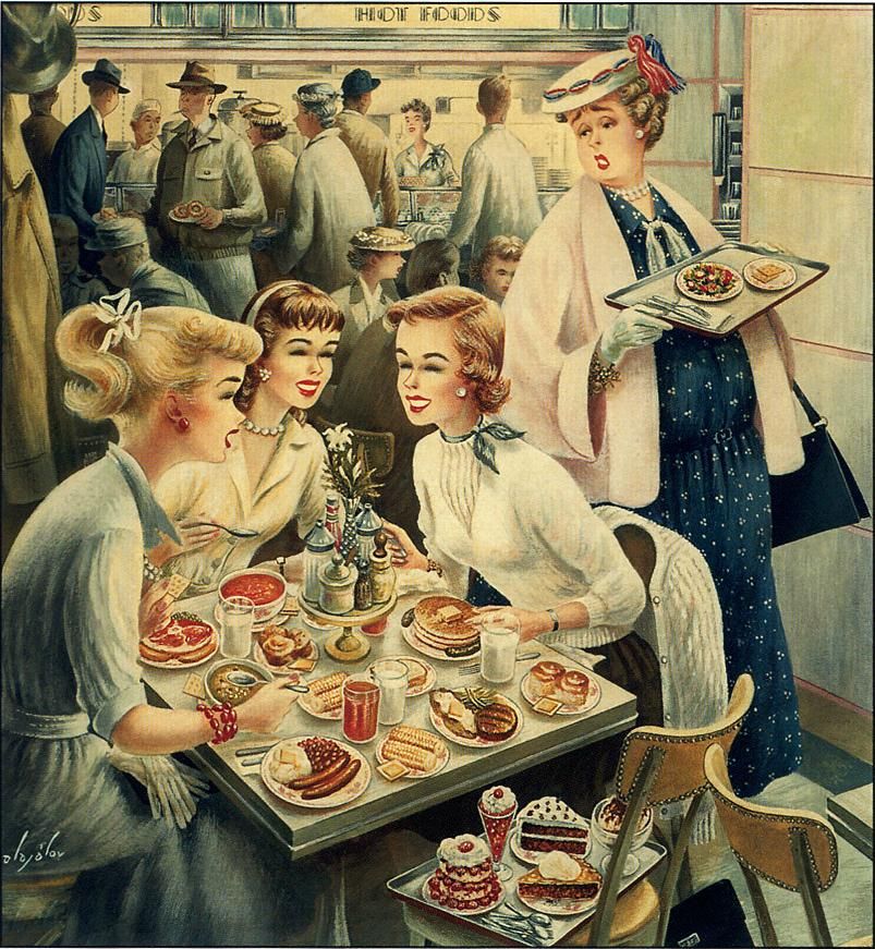 Cafeteria Dieter 1956_by Alajalov Constantin (1900-1987)