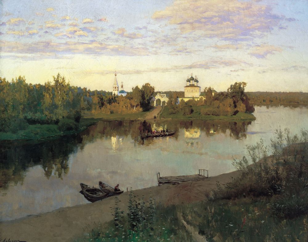 Evening church bells, 1892 by Levitan Isaac photo 0levitanvechernyzvon.jpg