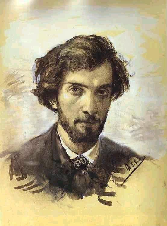Isaac Levitan, selfportrait,1880, Levitan Isaac (1860-1900).Great Russian landscapist