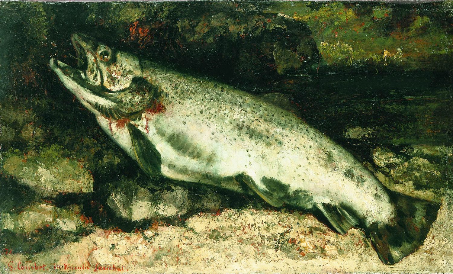 Courbet,landscape,realism,trout