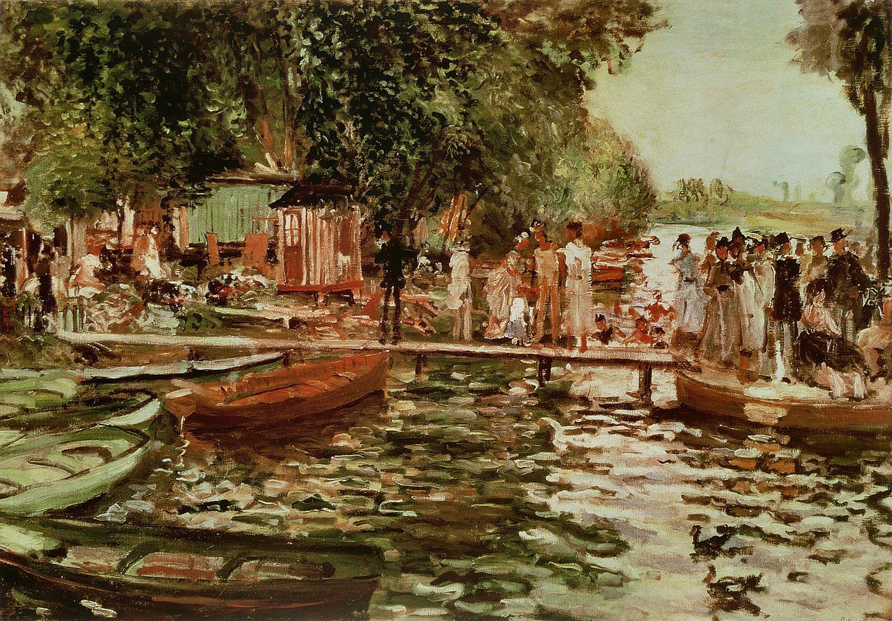 La Grenouillere-2, Pierre Auguste Renoir , Лягушатник-2, 1869,Пьер Огюст Ренуар (1841–1919);