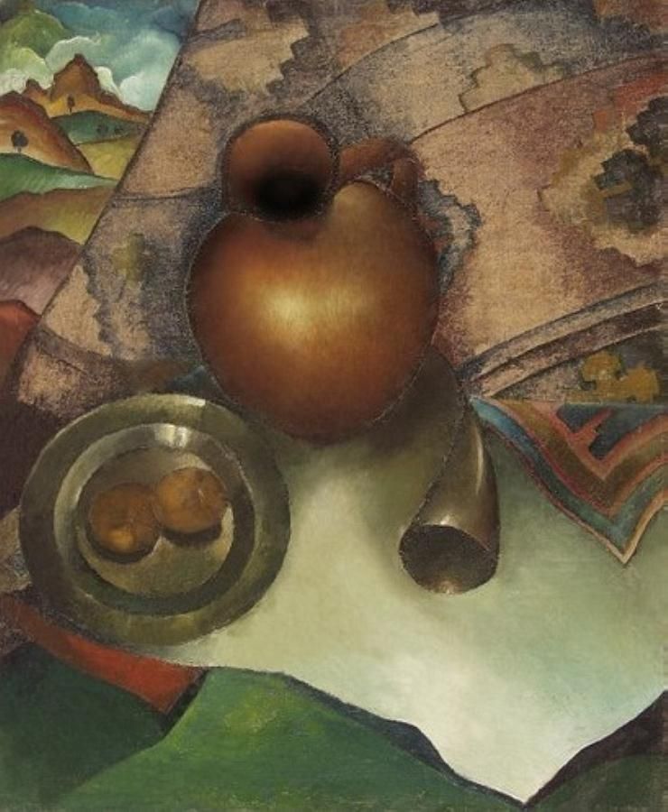 Still life, 1918-1919, by Shalva Kikodze (1894-1921)